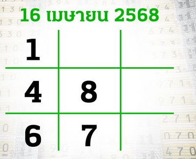 หวยไทยรัฐ 16/4/68