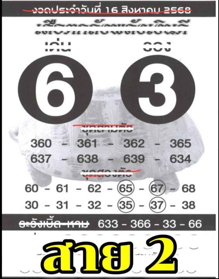 หวยเสือตกถัง 16/8/68